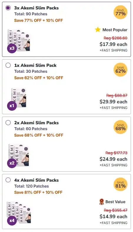 Akemi Slim Patch price